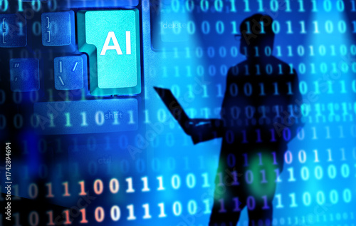 AI button on keyboard with ...