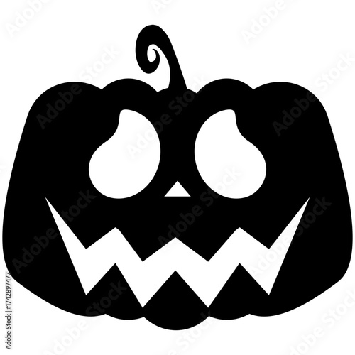 halloween ornaments pumpkin scary face illustration vector 