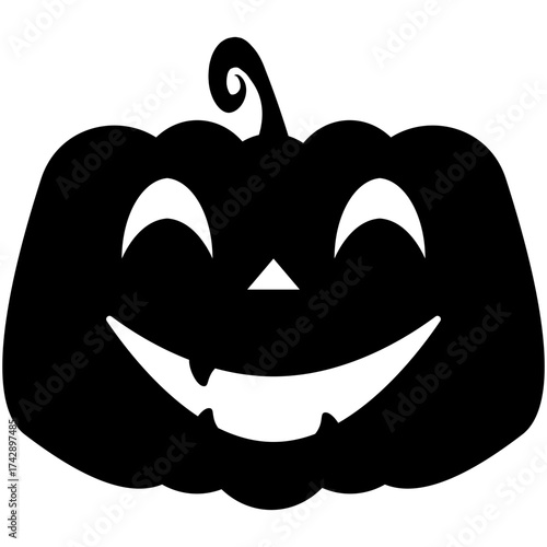 halloween ornaments pumpkin scary face illustration vector 