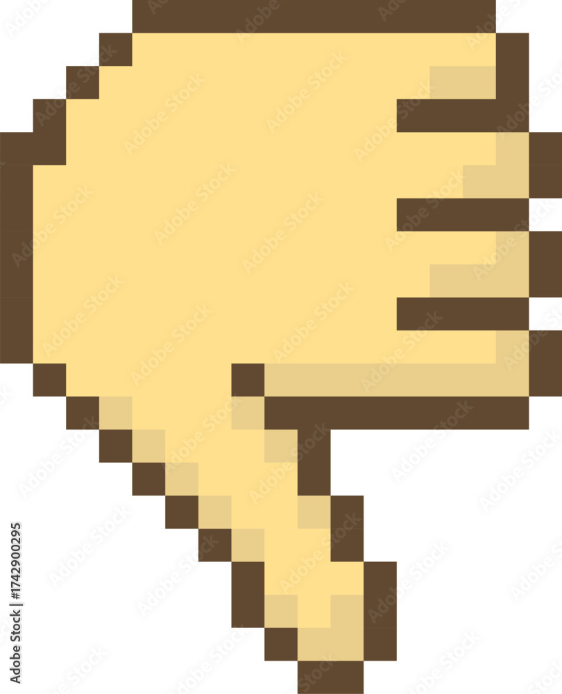 Fototapeta premium Pixelated Thumbs Down Gesture