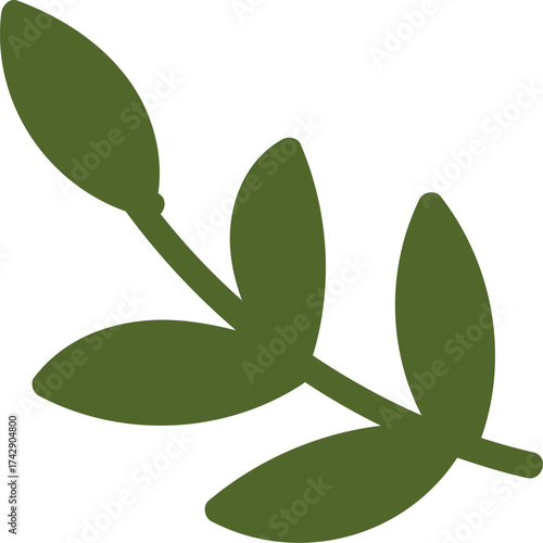 Leafy Branch Silhouette