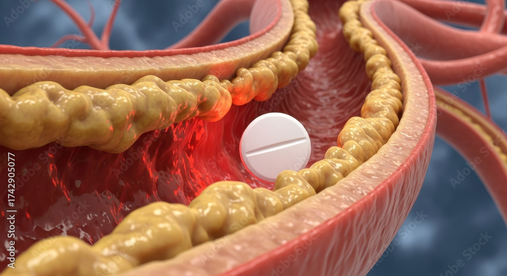 Obraz premium Understanding Cholesterol Buildup and Effective Treatment Options