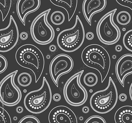 Contemporary surface as retro victorian. Style ethereal of wallpaper elegant. Custom symmetry at paisley drawing.