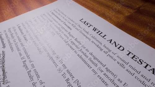 Will Document Last Will Legal Testament Agreement Form 3