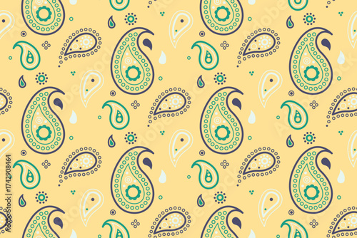 Curtain paisley on modern indian. Springtime symmetry of cool stroke. Graphic national simplicity style.