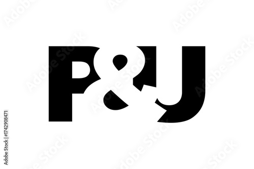 PU logo design in bold style. Black white identity symbol. Modern typography emblem. Corporate branding icon.