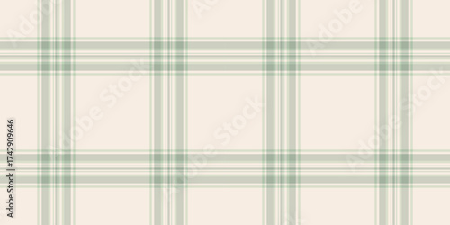 Serene plaid pattern in soft sage green and cream. A classic check design for background, fabric, or design projects. Creates a calm, comforting feel.