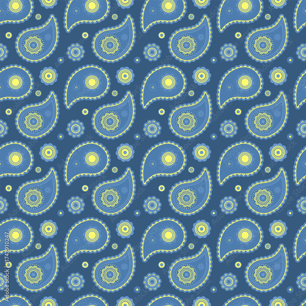 Naklejka premium Paisley artwork beauty spa. Ethereal curly of sketching cool. Wrapping oriental of curve ornate.