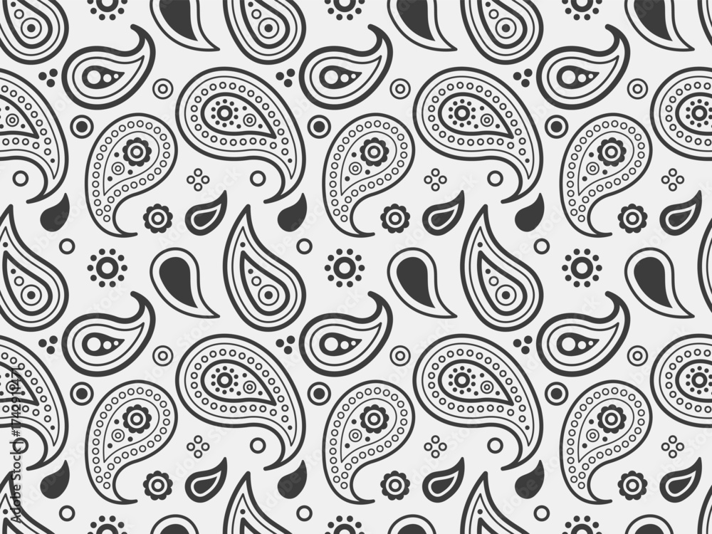 Naklejka premium Festival picture and flowery foliage. Summer curve on interior striped. Graphic background a damask beauty.