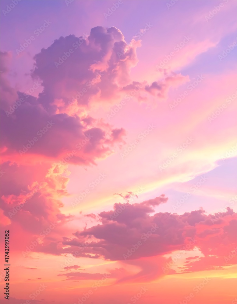 Fototapeta premium Vibrant sunset cloudscape