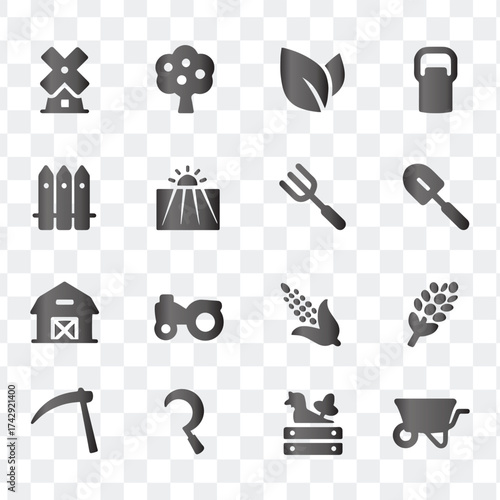 Farming and Agriculture Vector Icons for Rural Design