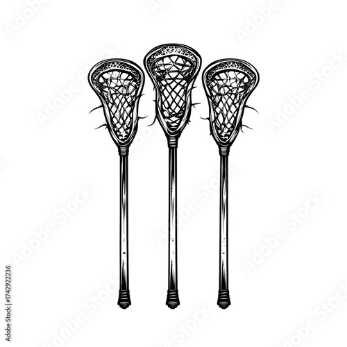 Three grayscale masks on transparent background