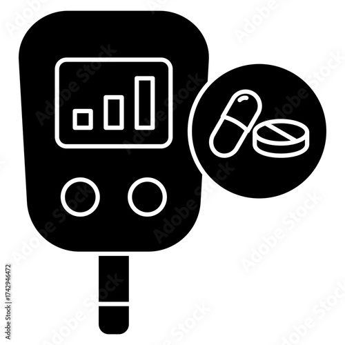 Diabetes Medication Vector Icon