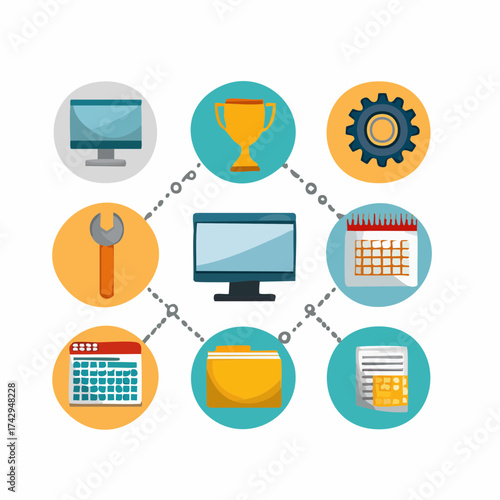 Digital business strategy and network of technology solutions for efficient operations and data management