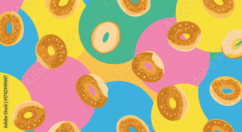 Delicious Bagels with Sprinkles.