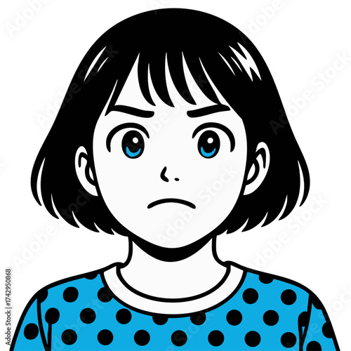 漫画イラスト女性怒る