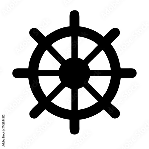 Vector art of ship wheel