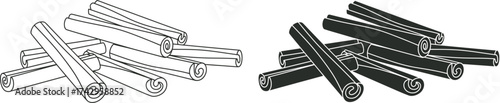 Two piles of small metal fasteners one transparent and one dark