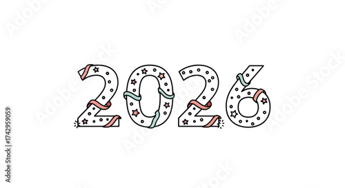 Celebrate the arrival of the new year 2026 with festive decorations, a symbol of joy, renewal, and exciting possibilities for the future ahead