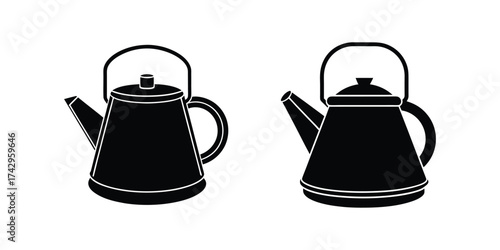 kettle silhouette vector illustration