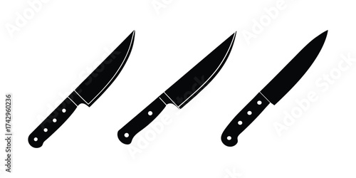 knife silhouette vector illustration