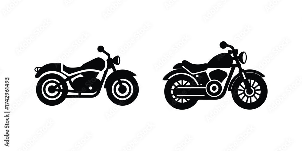 Obraz premium motorcycle silhouette vector illustration