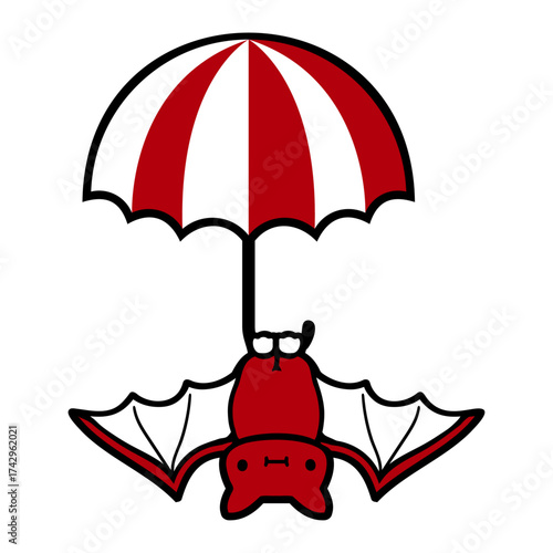 Bat Hanging Upside Down Umbrella Flying Wind Halloween