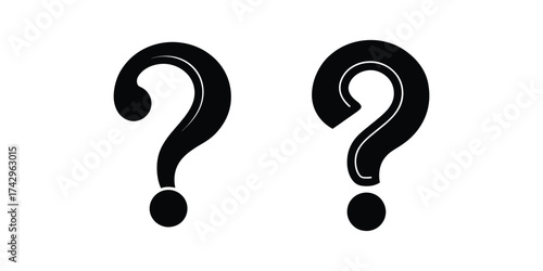 question silhouette vector illustration