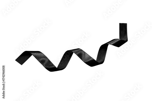 Black satin gift ribbon