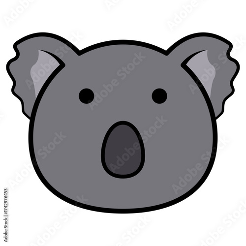 koala head illustration
