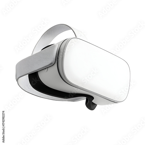 Virtual reality headset isolated on transparent background for technology concepts