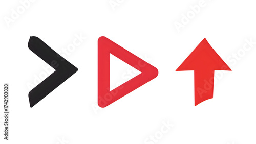 set illustration arrow direction