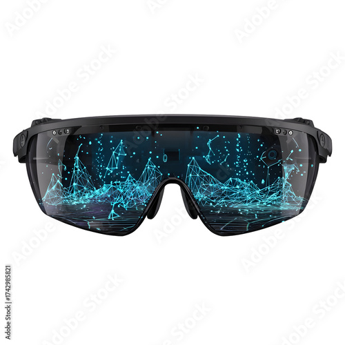 Augmented reality smart glasses with digital data overlay