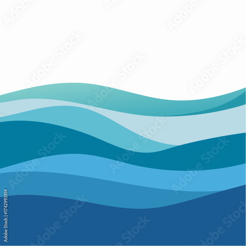 Calming oceanic gradient excellent for travel, spa, environmental, or meditation-related content.