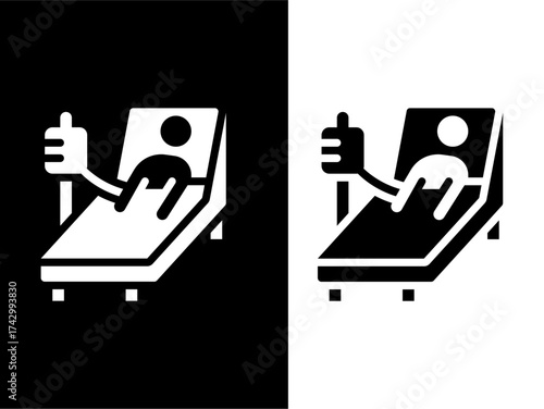 Patient on Stretcher Receiving IV Drip Icon