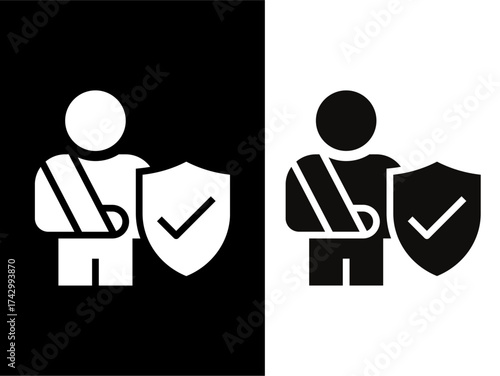 Injury Insurance or Accident Protection Icon