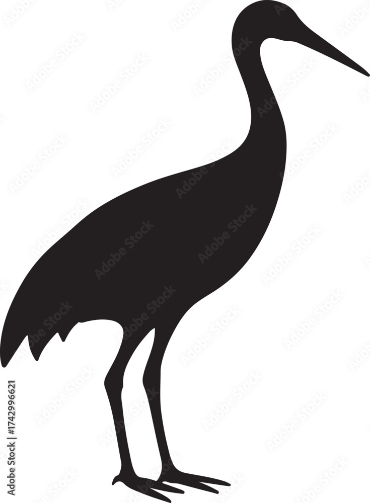 Naklejka premium vector illustration of a stork