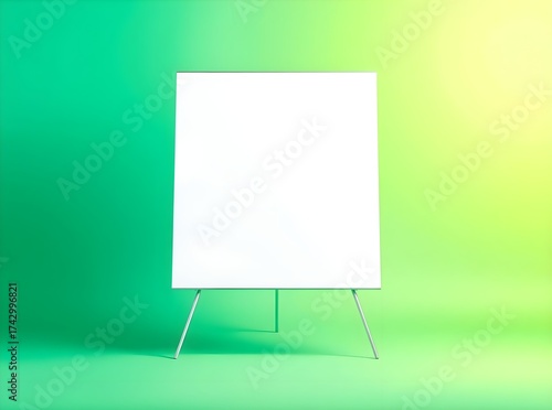 Minimalist Poster Mockup on Vibrant Gradient