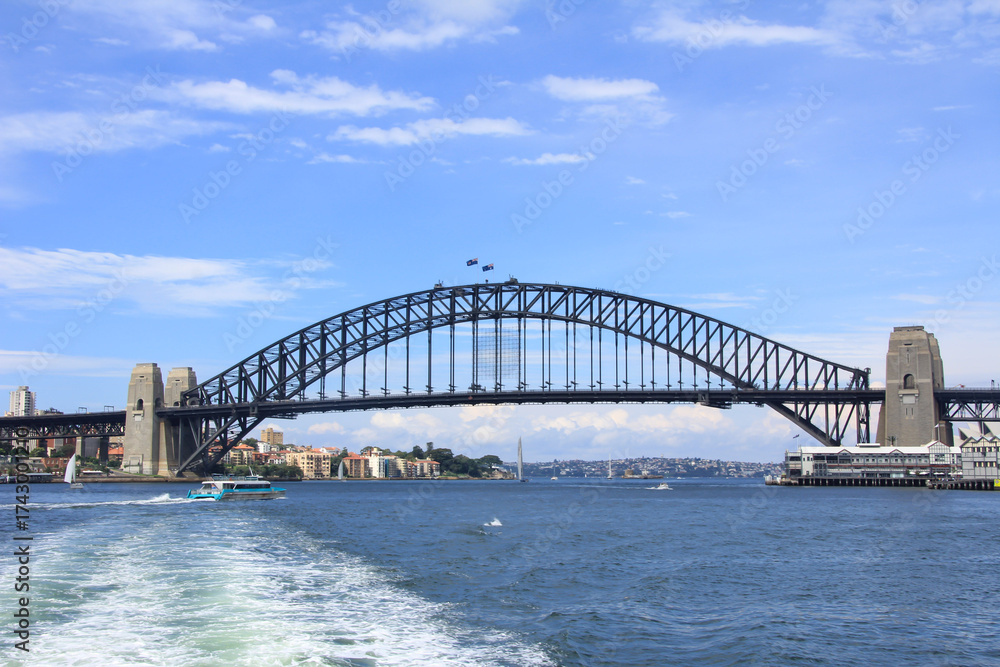 Naklejka premium Scenic View of the Iconic Sydney Harbour Bridge, Australia