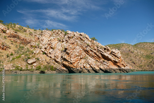 Rugged rocky hills bear the marks of erosion - Talbot Bay, WA, Australia