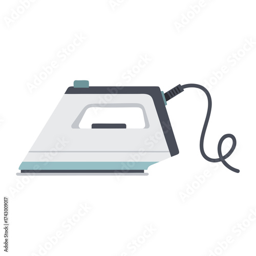 Modern electric iron with cord