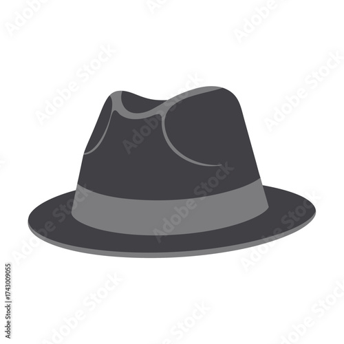 Classic gray fedora hat