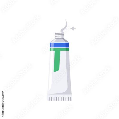 Toothpaste tube with mint foam