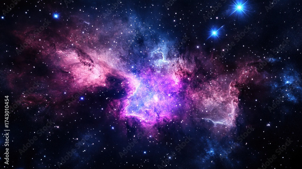 Naklejka premium Nebula in deep space