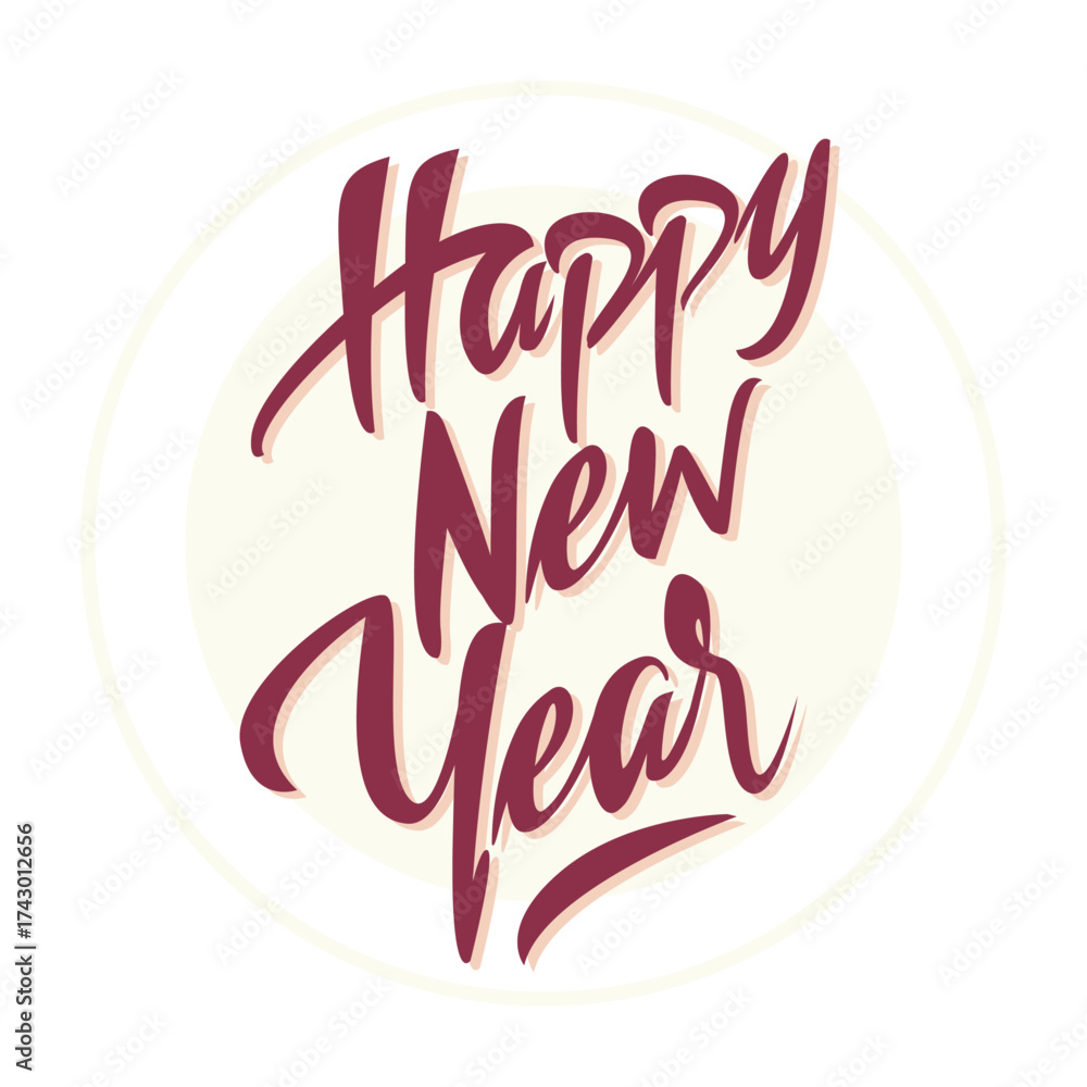 Obraz premium Happy New year calligraphy