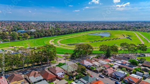 Photography Aerial Drone view of Sydney Inner West Sydney Suburb of Ashbury and Croydon with