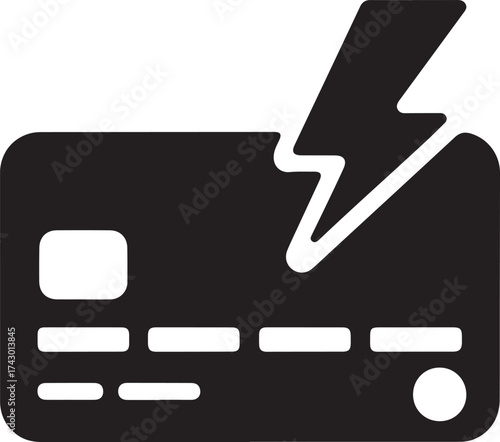 Black Friday Credit Card Silhouette Vector