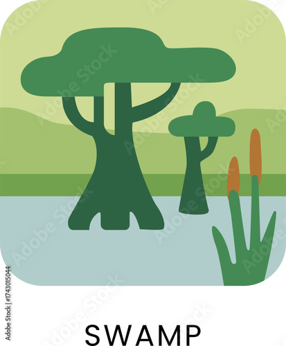 Swamp Icon Illustration