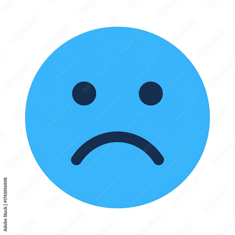 Fototapeta premium Sad emoticon