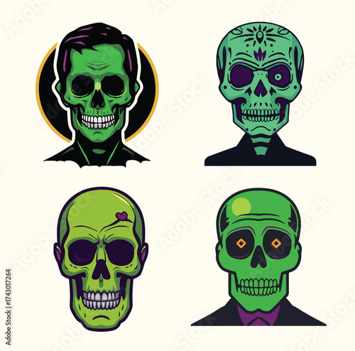 Colorful Day of the Dead Illustration
